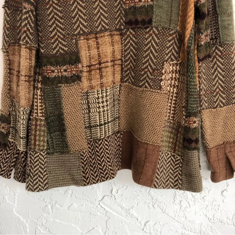 RALPH LAUREN COLLECTION Purple Label Patchwork Shawl-Collar Cardigan Size Medium - Picture 10 of 10